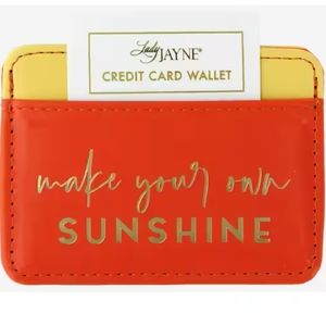 Lady Jayne Make Your Own Sunshine Vegan Leather Credit Card Wallet NWT